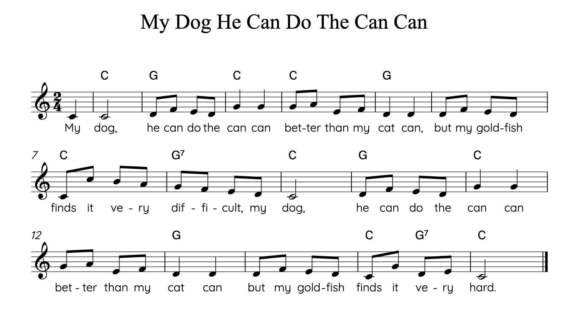 My Dog He Can Do The Can Can The Creative Choir Leader