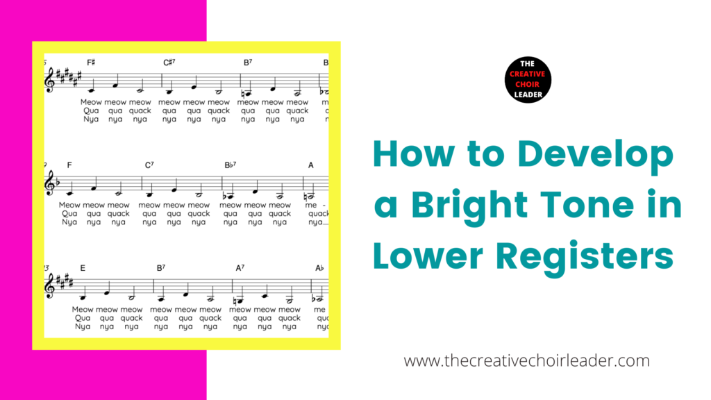 Brightness in lower vocal registers